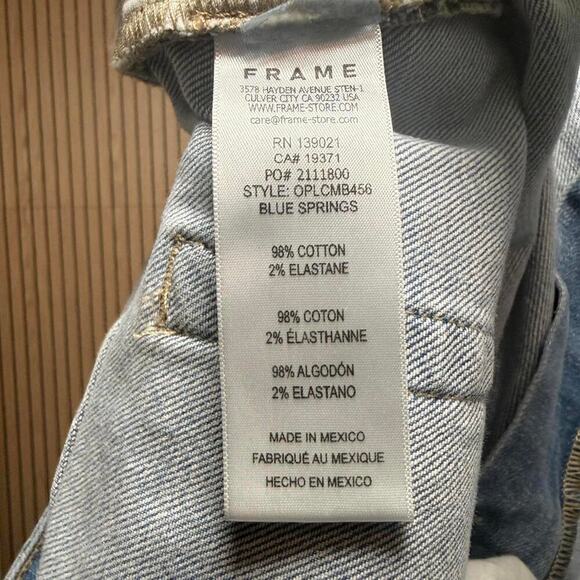 190 FRAME Le Crop Mini Boot Jeans (Size 34, Blue Springs, NWOT) - Picture 4 of 5
